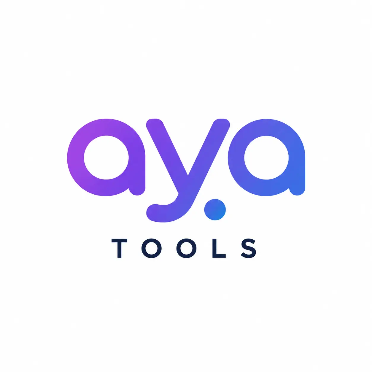 AyaTools logo – blue and purple gradient typography with modern AI technology aesthetic. Brand logo for AI tools reviews and guides for creators, bloggers, and marketers.